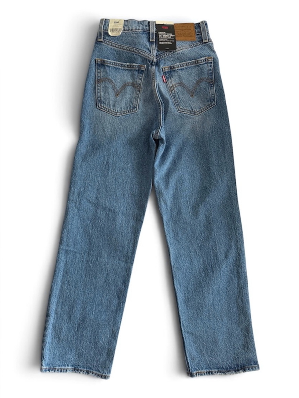 NWT Levi's Women’s Ribcage Straight Ankle 24x27 Medium Blue Denim - Picture 7 of 7